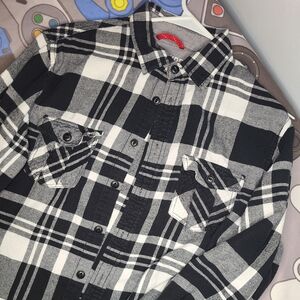 Mossimo Supply Co Black and White Plaid Flannel